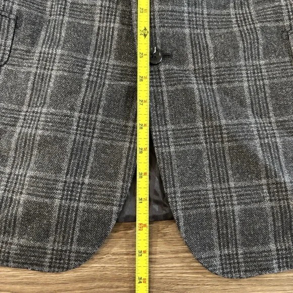 Baroni Couture Blazer Super 150's Wool Lanificio di Pray Grey Plaid 52R